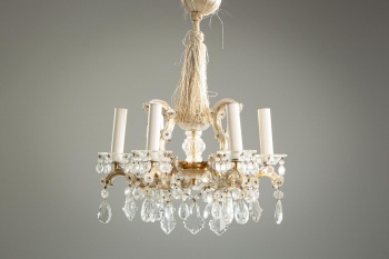 Старинная итальянская люстра с хрустальными подвесками код.&nbsp;RM4107096