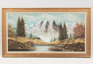 картинка Старинный горный пейзаж салоне старинных вещей "Шебби" являющийся официальным дистрибьютором в России и Беларуси