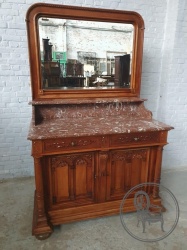 Антикварный комод с зеркалом и мраморной столешницей код. BE4166048