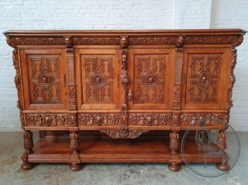 Антикварный буфет с изображениями амуров и барельефами код. BE3259558