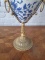 Старинная фарфоровая лампа с бронзовым основанием код. BE4150609 фото 3