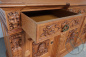 Антикварный дубовый комод с резными портретами и антропоморфными колоннами код. BE107375 фото 16