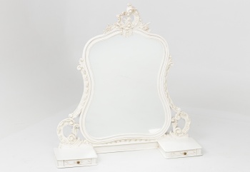 Старинное резное зеркало с выдвижными ящиками для хранения мелочей код.&nbsp;RM4100941