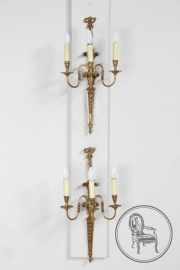 Антикварные настенные светильники (2 шт.) код. BE6282