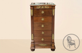 Антикварный комод из красного дерева с отделкой из бронзы код. 