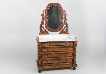 Антикварный комод с зеркалом код. RM64734