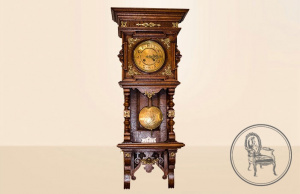 картинка Антикварные настенные часы салоне старинных вещей "Шебби" являющийся официальным дистрибьютором в России и Беларуси