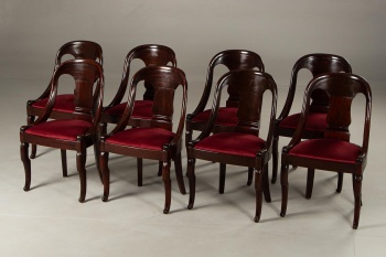 Антикварный комплект стульев (8 шт.) из красного дерева код. RM4101704