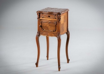 Антикварный комод из красного дерева с мраморной поверхностью код. RM4165463