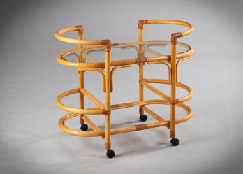 Старинный английский дубовый столик-тележка код. RM4162321