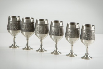 Набор винтажных посеребренных бокалов код. RM4108426