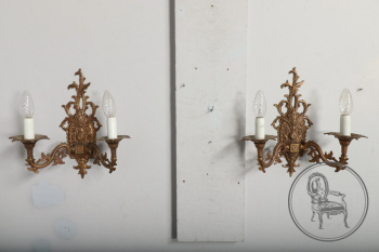 Старинные бронзовые канделябры (2 шт.) в стиле ампир код. BE107119