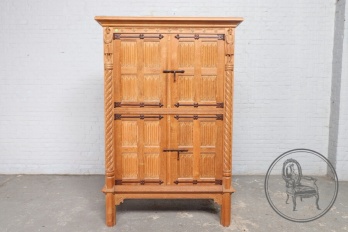 Антикварный высокий комод в стиле рустик код. BE4097299