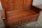Антикварная скамья из дуба в готическом стиле с фигурными завесами код. BE107018 фото 7