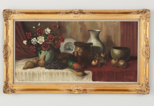 картинка Старинный натюрморт с цветами салоне старинных вещей "Шебби" являющийся официальным дистрибьютором в России и Беларуси