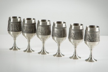 Набор винтажных посеребренных бокалов код. RM4108426