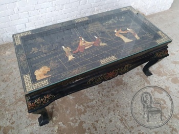 Старинный столик в стиле шинуазри с росписью код. BE4109112