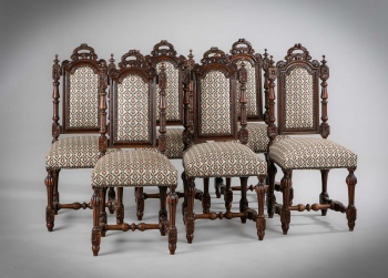 Антикварный комплект стульев (6 шт.) с резным каркасом код.&nbsp;RM4165476