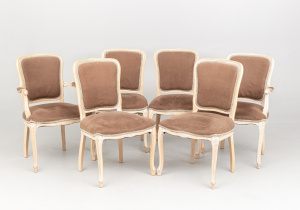 картинка Старинный набор стульев (6 шт.) салоне старинных вещей "Шебби" являющийся официальным дистрибьютором в России и Беларуси