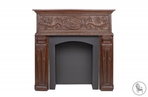 картинка Антикварный резной портал для камина салоне старинных вещей "Шебби" являющийся официальным дистрибьютором в России и Беларуси