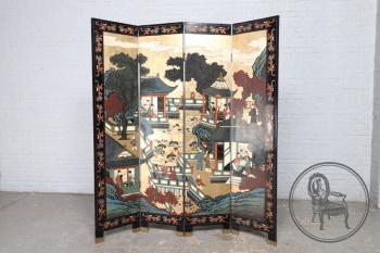 Старинная ширма с росписью в ориентальном стиле код.&nbsp;BE4165781