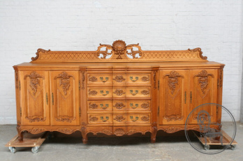 Антикварный комод большого размера из дуба в стиле рококо код. BE107602