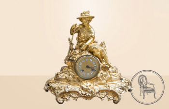 Антикварные каминные часы код. VS1104