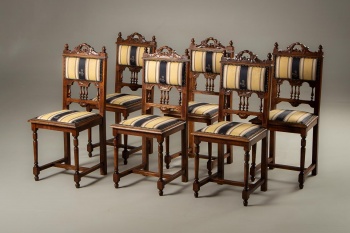 Комплект антикварных стульев из дуба 6 шт. код. RM4101528