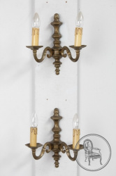 Антикварные бра (2 шт.) из бронзы на два рожка код. BE6407