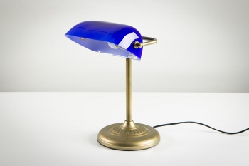 Старинная настольная лампа со стеклянным плафоном код. RM4108437