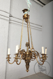 Антикварная бронзовая люстра с маскаронами код. BE107132