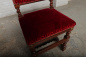 Антикварный комплект стульев (6 шт.) из дуба с мягкой обивкой в красных тонах код. BE70196 фото 5
