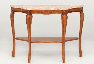 картинка Старинная консоль с мраморной столешницей салоне старинных вещей "Шебби" являющийся официальным дистрибьютором в России и Беларуси