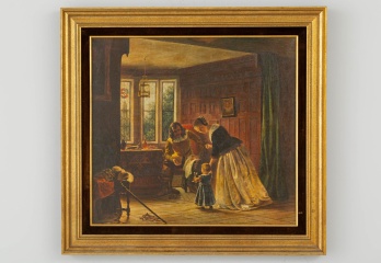 Старинная картина с семейной сценой код. RM4165014