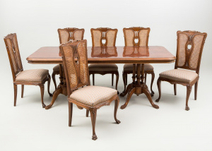 картинка Старинный комплект столовой мебели (7 шт.) салоне старинных вещей "Шебби" являющийся официальным дистрибьютором в России и Беларуси
