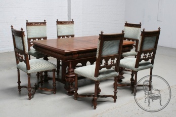 Антикварный набор резной мебели для столовой код. BE4097410