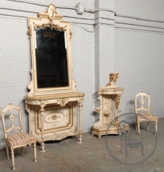 Антикварный комплект для гостиной из ореха в стиле ампир код. BE107717