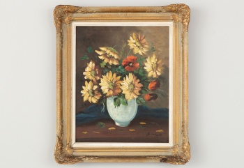 Старинная картина букет с маками код.&nbsp;RM4164877