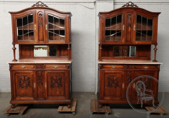 Антикварные парные буфеты с мраморной столешницей код. BE107136