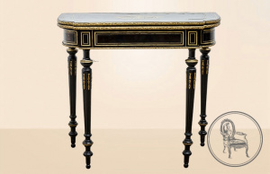 картинка Антикварный карточный стол салоне старинных вещей "Шебби" являющийся официальным дистрибьютором в России и Беларуси