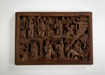 Антикварное резное панно с ориентальным сюжетом код.&nbsp;RM4165057