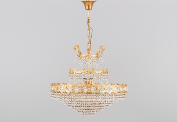 Старинная люстра с многоярусными хрустальными подвесками код.&nbsp;RM4101216