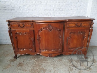 Антикварный дубовый комод с резными опорами код. BE4096934