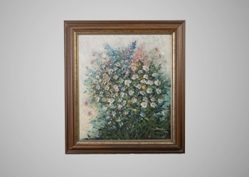 Старинная картина букет полевых цветов код.&nbsp;RM4166084