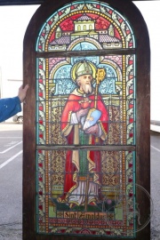 Антикварное витражное панно в готическом стиле код. BE4143795