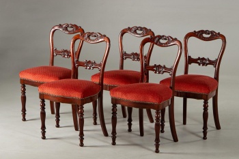 Набор из пяти антикварных стульев из красного дерева код. RM4106419