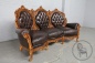 Старинная ореховая скамья с кожаной обивкой код. BE4139738 фото 6