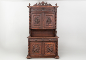 Антикварный буфет в охотничьем стиле код. RM66194