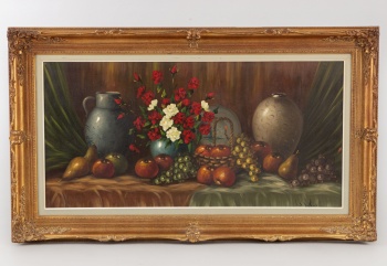 Старинный натюрморт с фруктами и цветами код.&nbsp;RM4164942