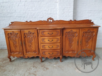 Антикварный французский комод из дуба с растительным орнаментом код. BE107429